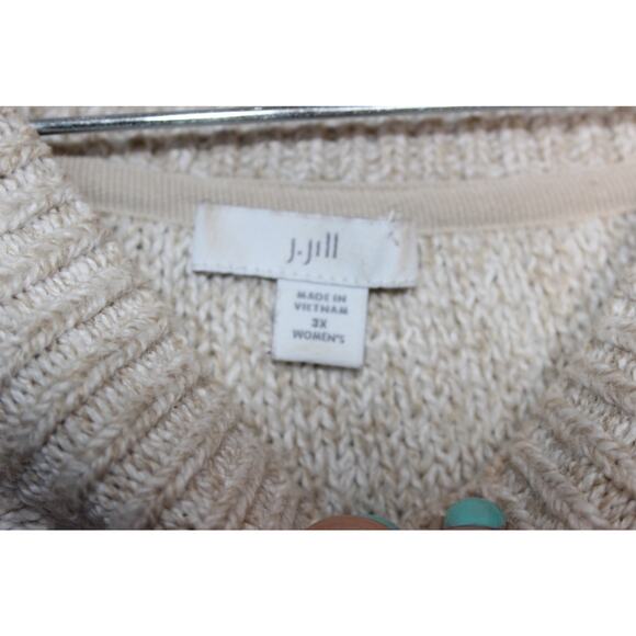 J. Jill Womens Cream‎ Knit Pullover Sweater with Alpaca blend Size 3X EUC - Picture 5 of 10